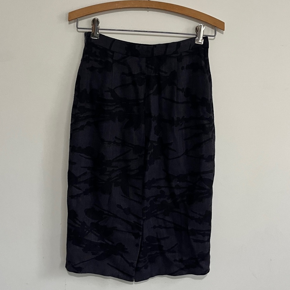 Prada Black Pencil Skirt Abstract Floral US S IT 40 RESERVED for Tammy - Picture 4 of 10